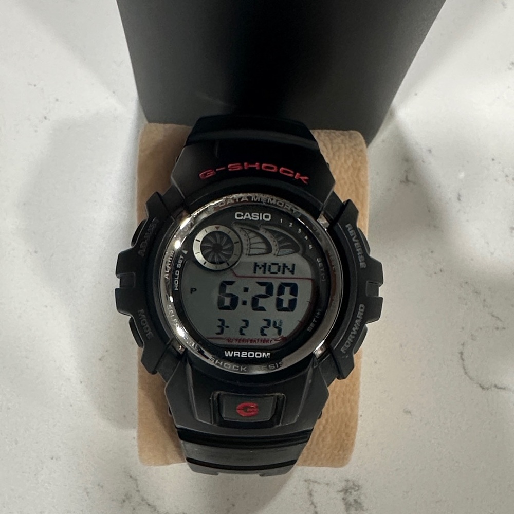 Casio G-Shock Black and Red Digital Smartwatch